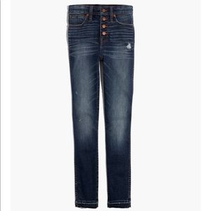Madewell High Rise Drop Hem Skinny Jeans